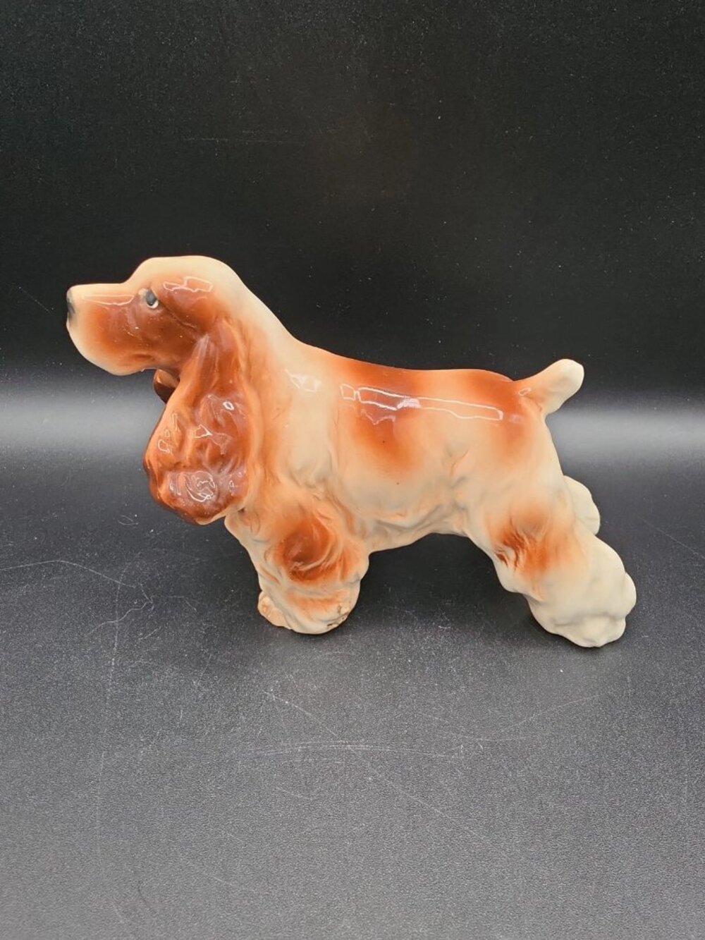 Vintage Ceramic Springer Spaniel Cocker Spaniel Dog Figurine Japan